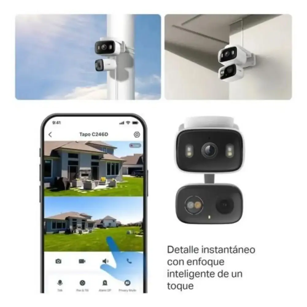 Camara Wifi Tp-link Tapo C246d 2k 3mp Exterior Doble Lente